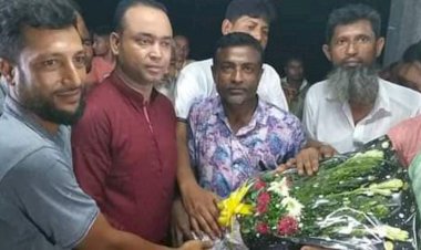 Reception of newly elected Chairman and Vice Chairman of Gobindganj Upazila Parishad