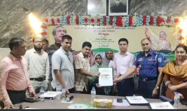 Handing over the keys to the house among 128 landless people with Naikshyongchari land!