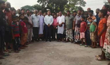A development meeting was held at the Char Asariadaha High School field, presided over by the UNO of Godagari, Rajshahi.