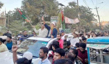 BNP's MP candidate Haji Jasim Uddin's road show and public rally in Comilla-5 constituency.