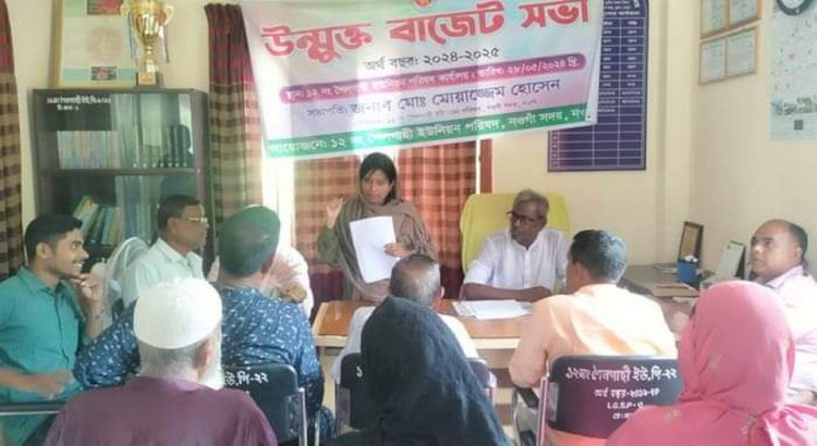 Naogaon Shailgachi Union Parishad open budget announcement for the fiscal year 2024-2025