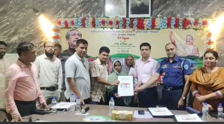 Handing over the keys to the house among 128 landless people with Naikshyongchari land!