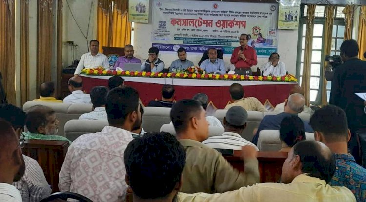In Pabna, on the occasion of the Typhoid Vaccination Campaign: Discussion meeting with media workers.