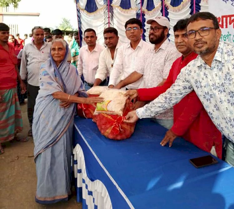 TMSS's Humanitarian Assistance in Singra, Natore: Food Items Distributed Among 250 Distressed Families