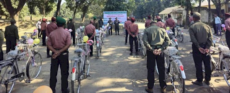 Rangpur Range Commander's Views-Exchange with Dinajpur Ansar-VDP Officers and Bicycle Distribution